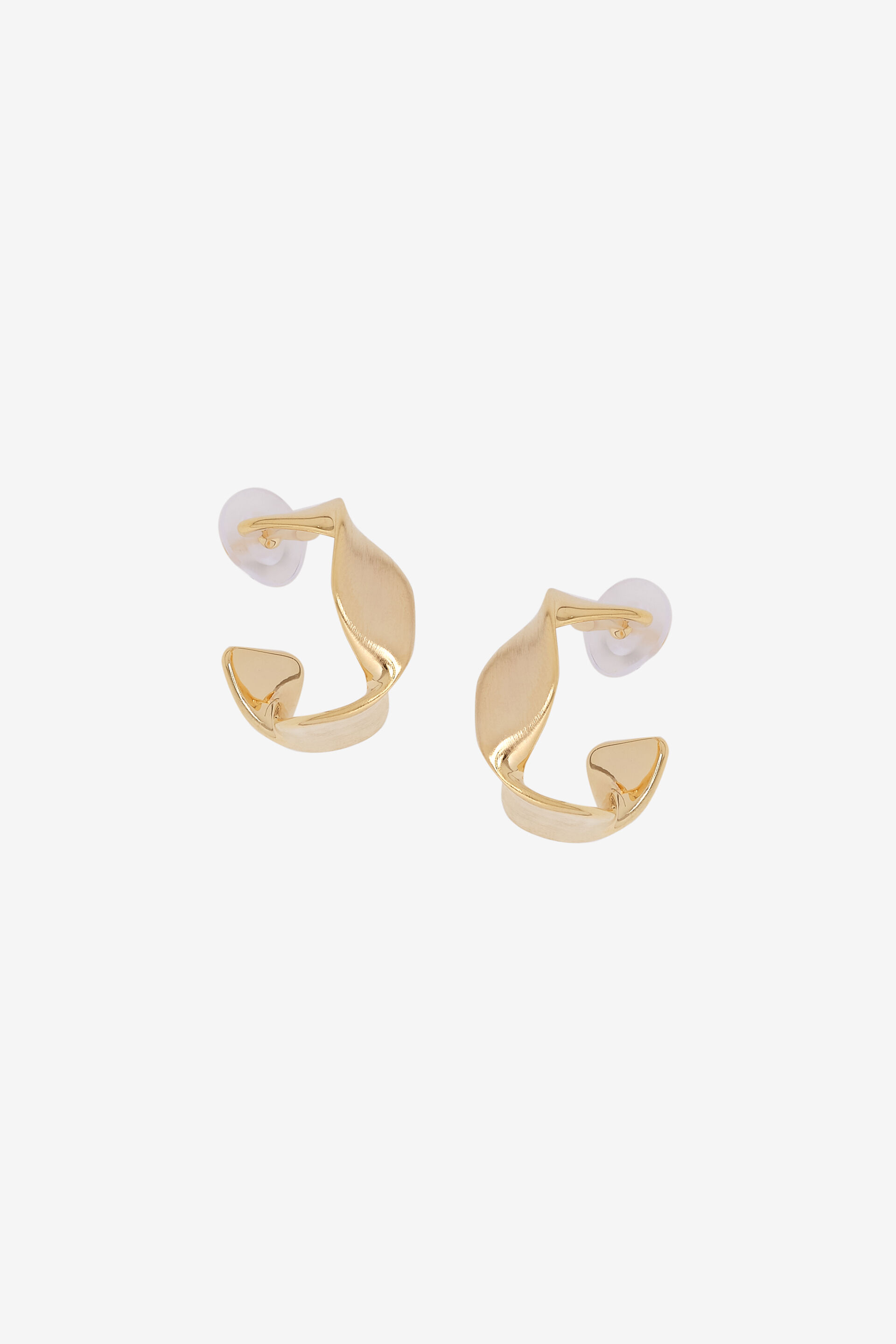 Gold Twist Hoops, , image 1